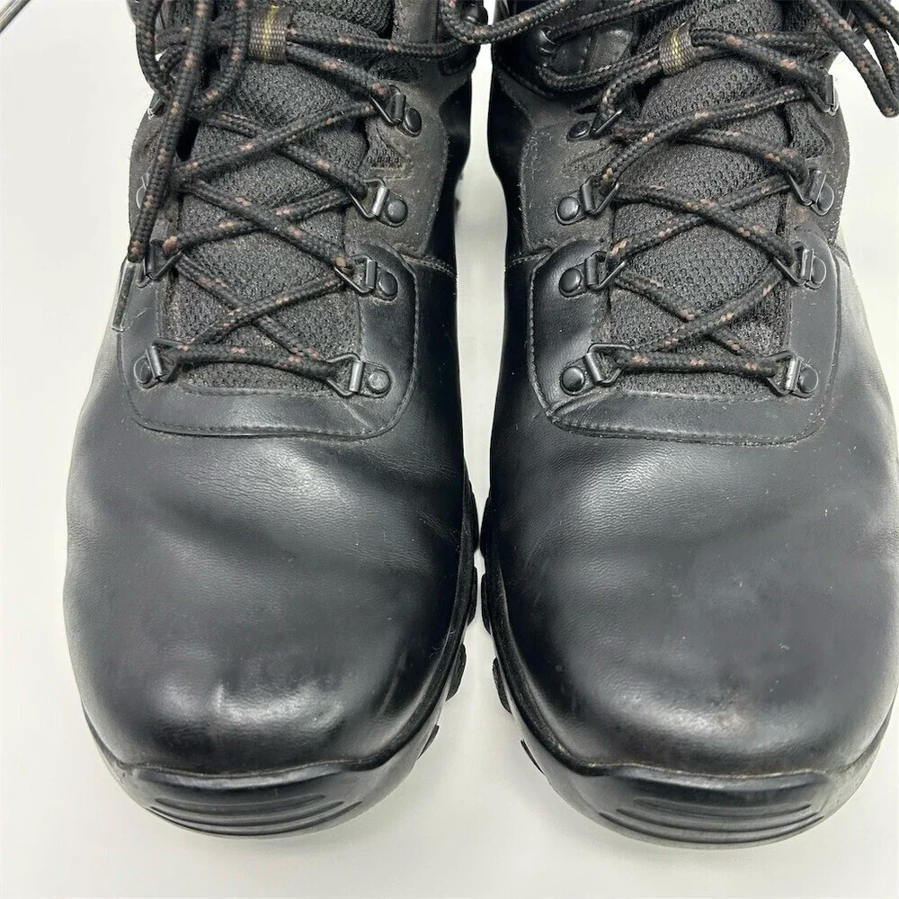 Columbia Men's Waterproof Hiking Boots Black Mid-Top Lace-Up Outdoor Size 17